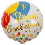 Гелиевый фольгированный шар С днем рождения!